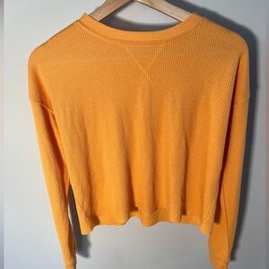 Colsie Women's Bright Orange Ribbed Hoodie